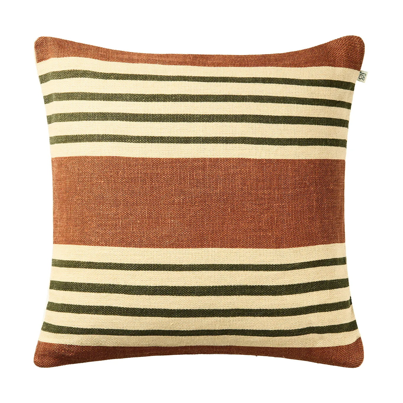 Aria kussenhoes, Apricot orange-cactus green, 50x50 cm Chhatwal & Jonsson