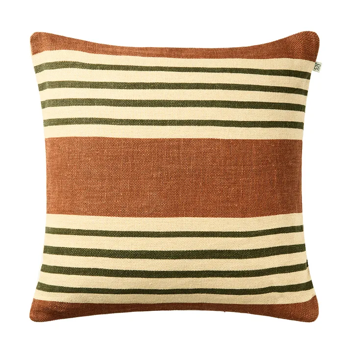 Aria kussenhoes - Apricot orange-cactus green, 50x50 cm - Chhatwal & Jonsson
