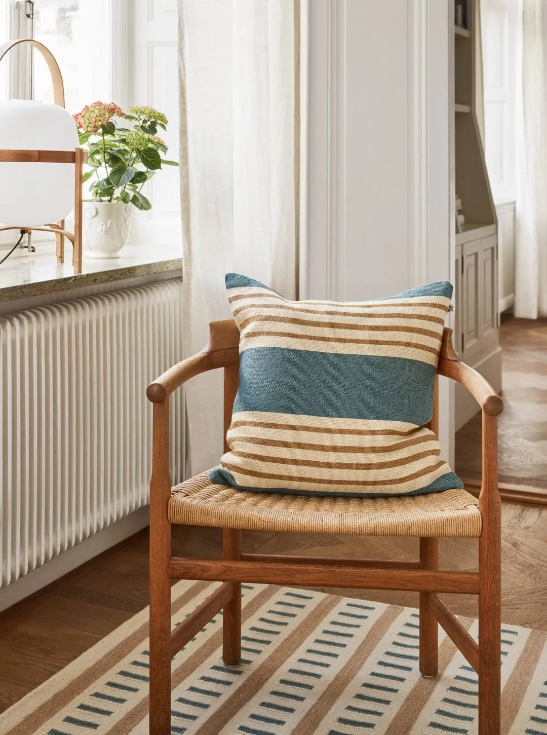 Aria kussenhoes, Heaven blue-khaki, 50x50 cm Chhatwal & Jonsson