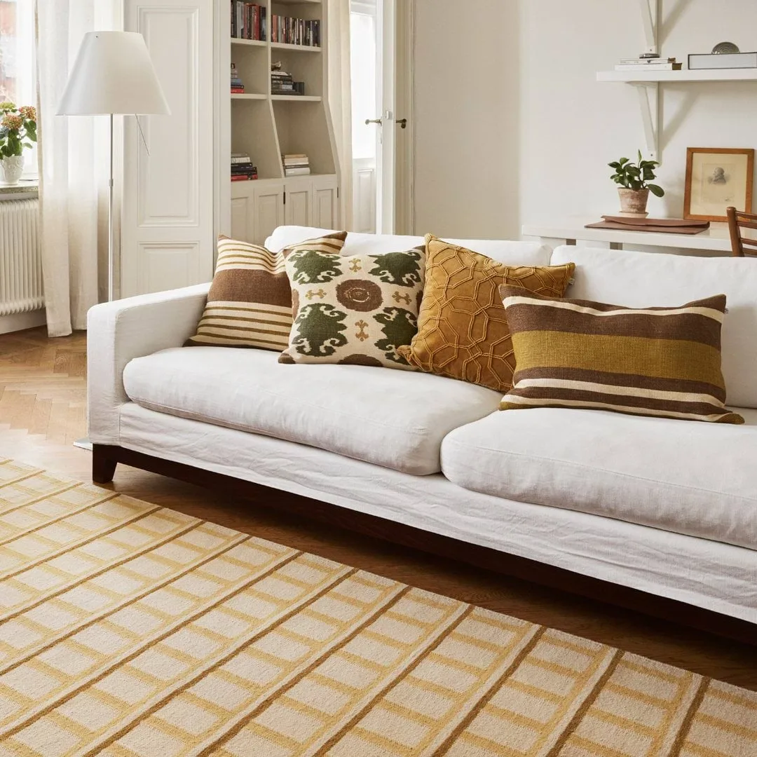 Aria kussenhoes, taupe-masala yellow, 50x50 cm Chhatwal & Jonsson