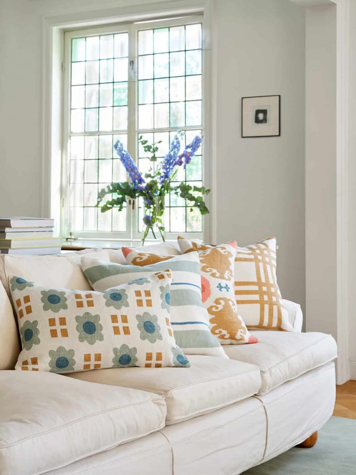 Assam kussenhoes 50x50 cm, Aqua-heaven blue Chhatwal & Jonsson