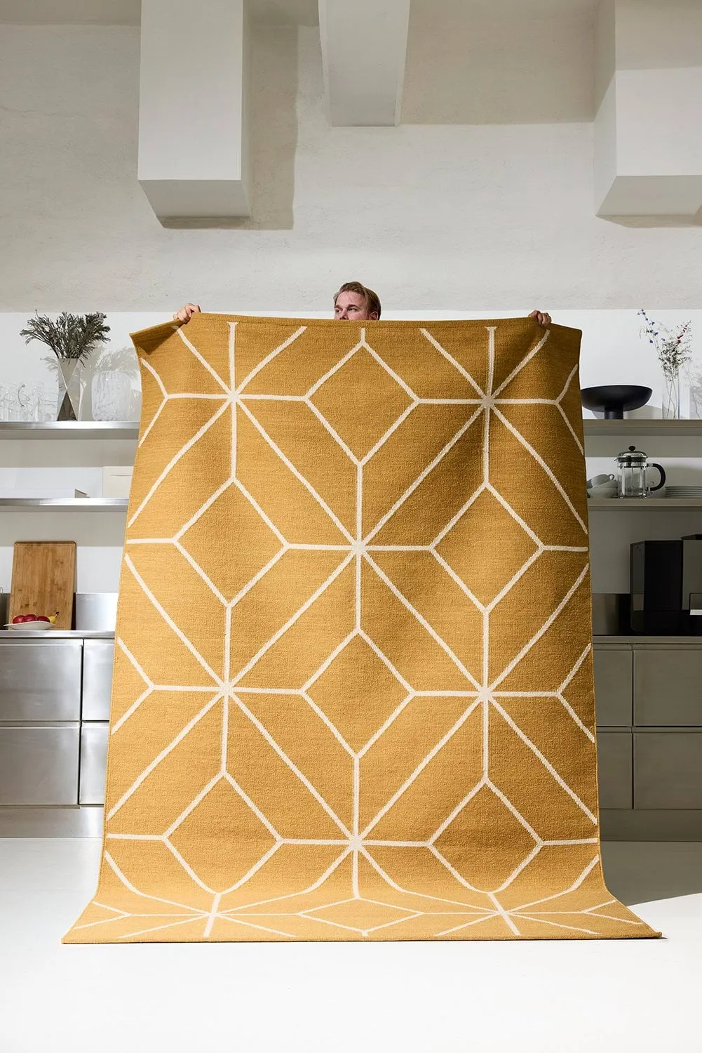 Ayur vloerkleed, Masala Yellow-Off White, 270x180 cm Chhatwal & Jonsson
