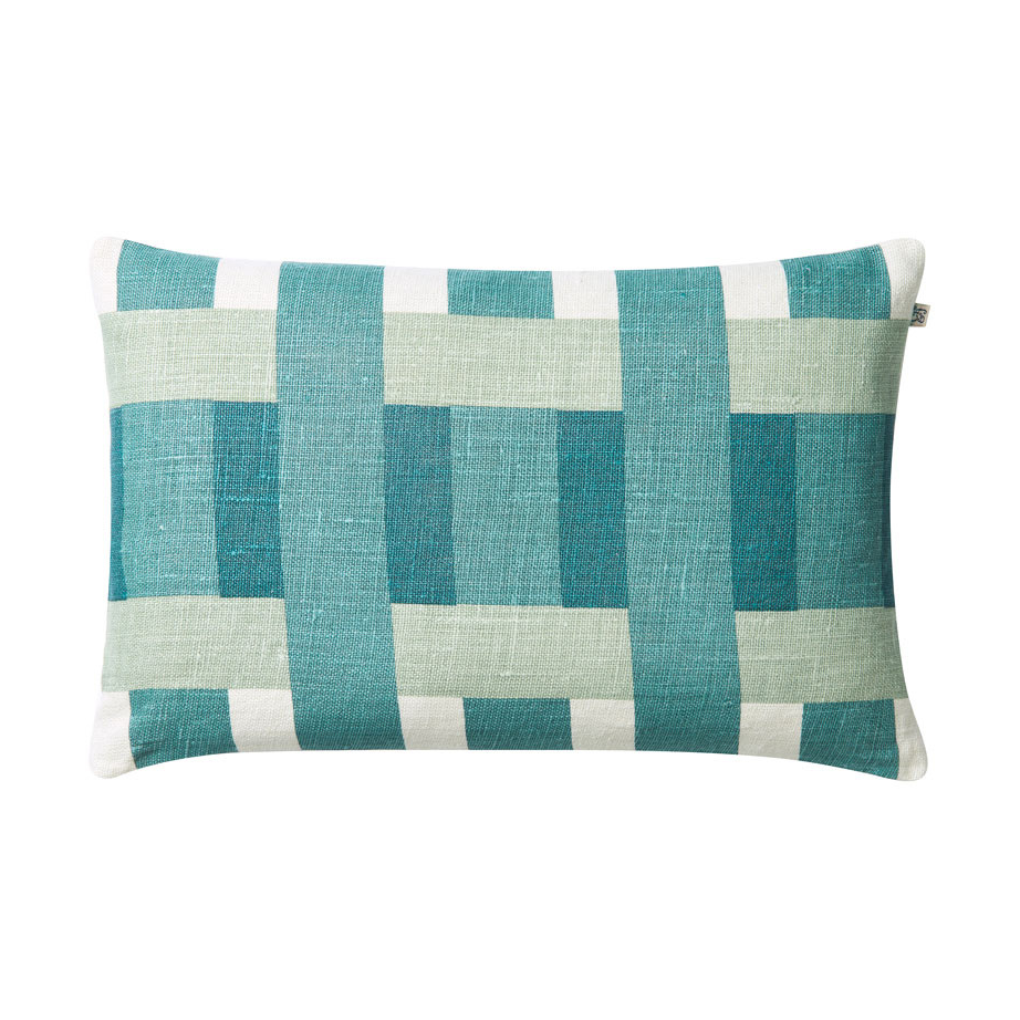 Chhatwal & Jonsson Benaras kussenhoes 40x60 cm Heaven blue-aqua-palace blue