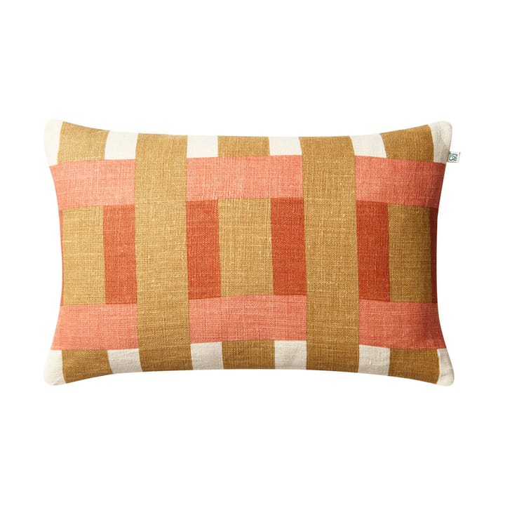 Benaras kussenhoes 40x60 cm - Khaki-rose-apricot orange - Chhatwal & Jonsson
