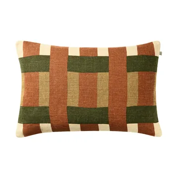 Benaras kussenhoes - Apricot Orange-Khaki-Cactus Green, 40x60 cm - Chhatwal & Jonsson