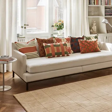 Benaras kussenhoes - Apricot Orange-Khaki-Cactus Green, 40x60 cm - Chhatwal & Jonsson