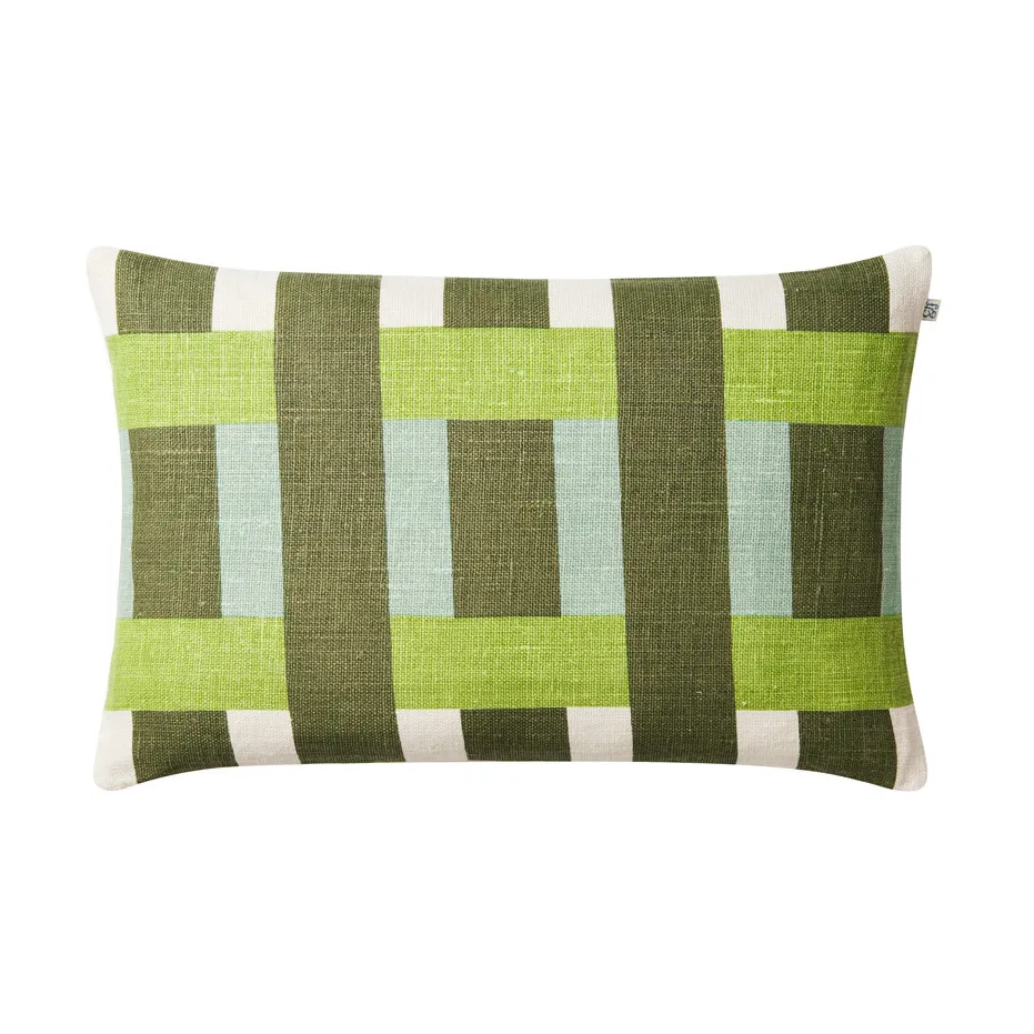 Benaras kussenhoes, Cactus green-lime-aqua, 40x60 cm Chhatwal & Jonsson