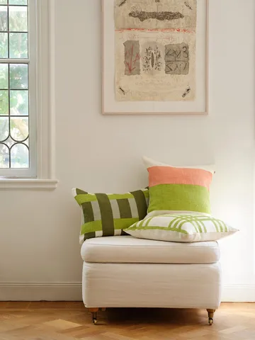 Benaras kussenhoes - Cactus green-lime-aqua, 40x60 cm - Chhatwal & Jonsson