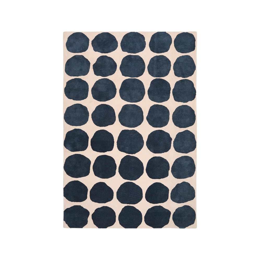 Chhatwal & Jonsson Big Dots vloerkleed light khaki/blue melange, 230x320 cm