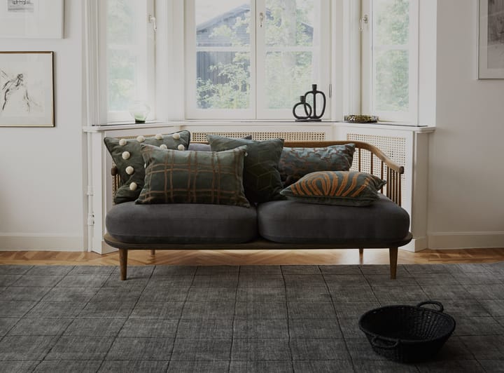 Chand kussenhoes 40x60 cm, Forest green-cognac Chhatwal & Jonsson