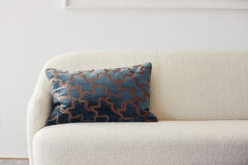 Chand kussenhoes 40x60 cm - Sea blue-cognac - Chhatwal & Jonsson