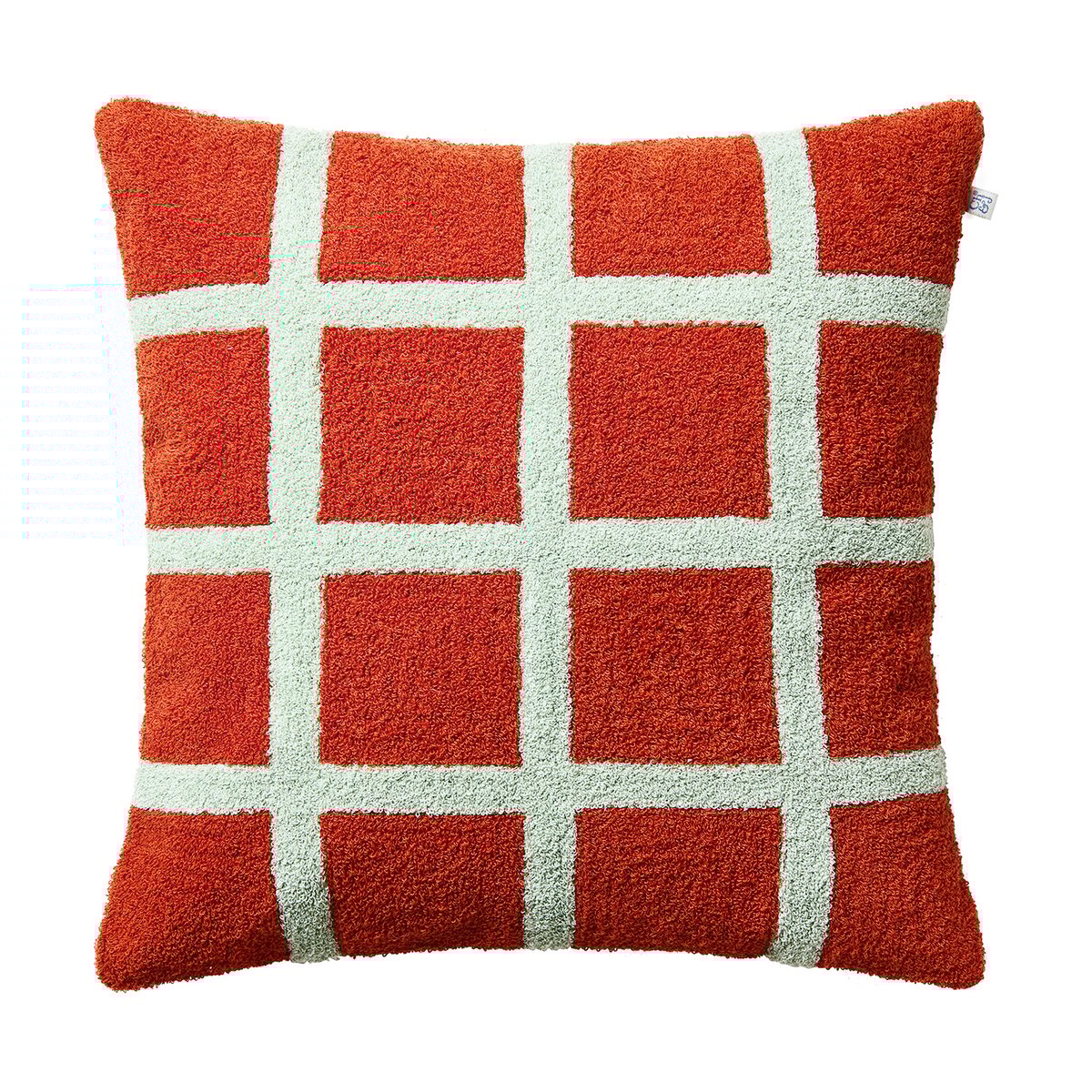 Chhatwal & Jonsson Check kussensloop 50x50 cm Apricot orange-aqua