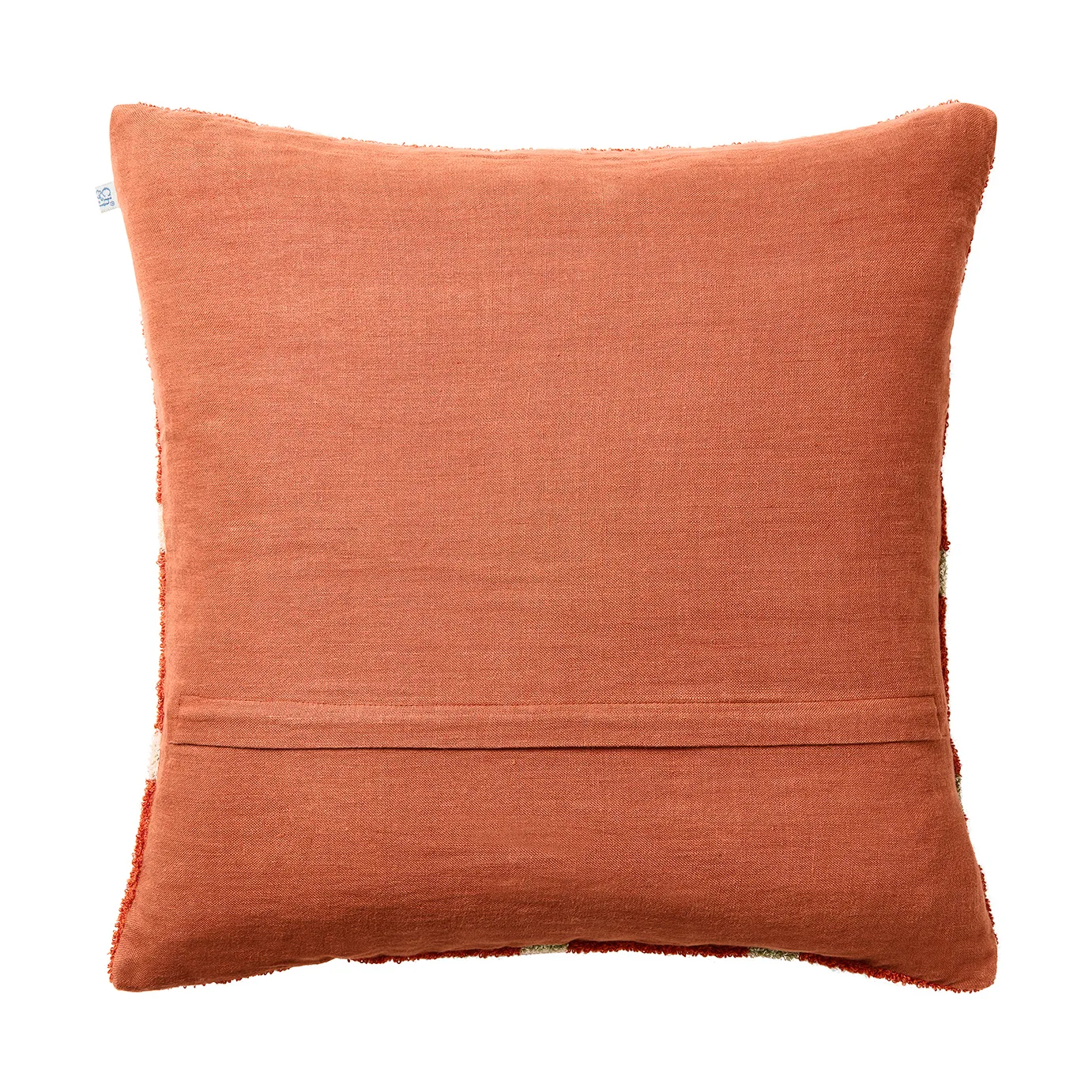 Check kussensloop 50x50 cm, Apricot orange-aqua Chhatwal & Jonsson