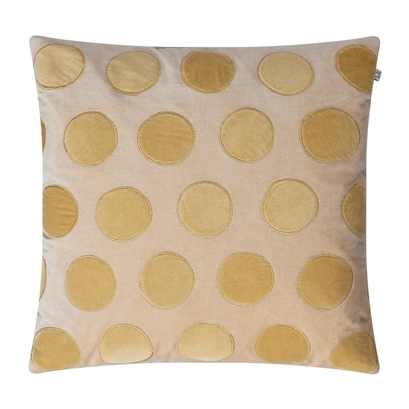 Circle kussensloop 50x50 cm, Beige-spicy yellow Chhatwal & Jonsson