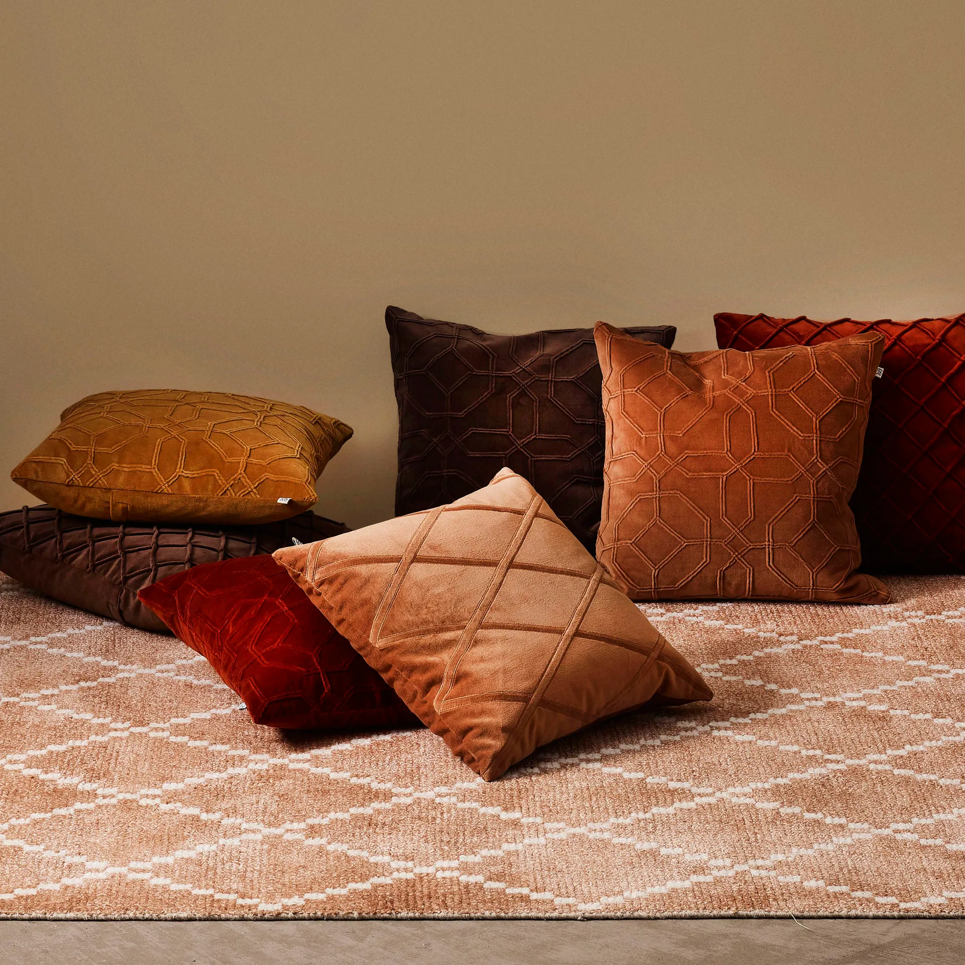 Deva kussenhoes 50x50 cm, Brown Chhatwal & Jonsson
