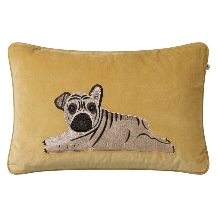 Embroidered Puppy kussensloop 40x60 cm - Spicy yellow - Chhatwal & Jonsson