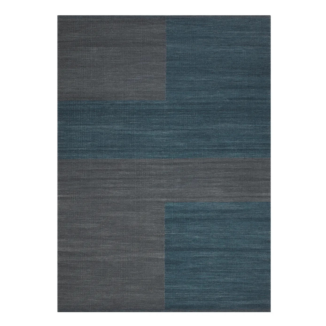 Ganga wollen vloerkleed 170x240 cm, Greyish blue-dark blue Chhatwal & Jonsson
