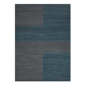 Ganga wollen vloerkleed 170x240 cm - Greyish blue-dark blue - Chhatwal & Jonsson