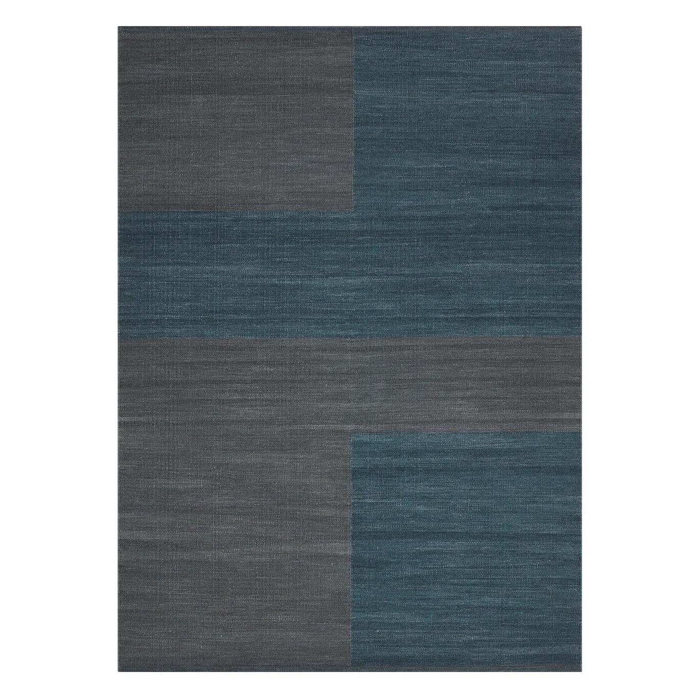 Ganga wollen vloerkleed 200x300 cm, Greyish blue-dark blue Chhatwal & Jonsson