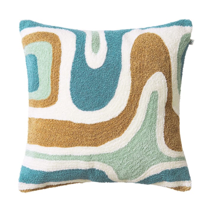Godavari kussenhoes 50x50 cm - Heaven blue-aqua-sand-offwhite - Chhatwal & Jonsson