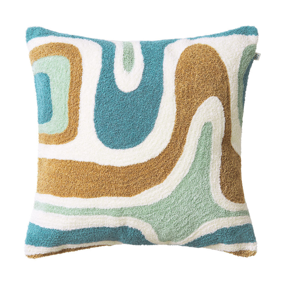 Chhatwal & Jonsson Godavari kussenhoes 50x50 cm Heaven blue-aqua-sand-offwhite