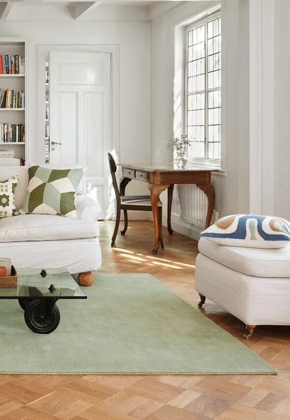 Godavari kussenhoes 50x50 cm, Heaven blue-aqua-sand-offwhite Chhatwal & Jonsson