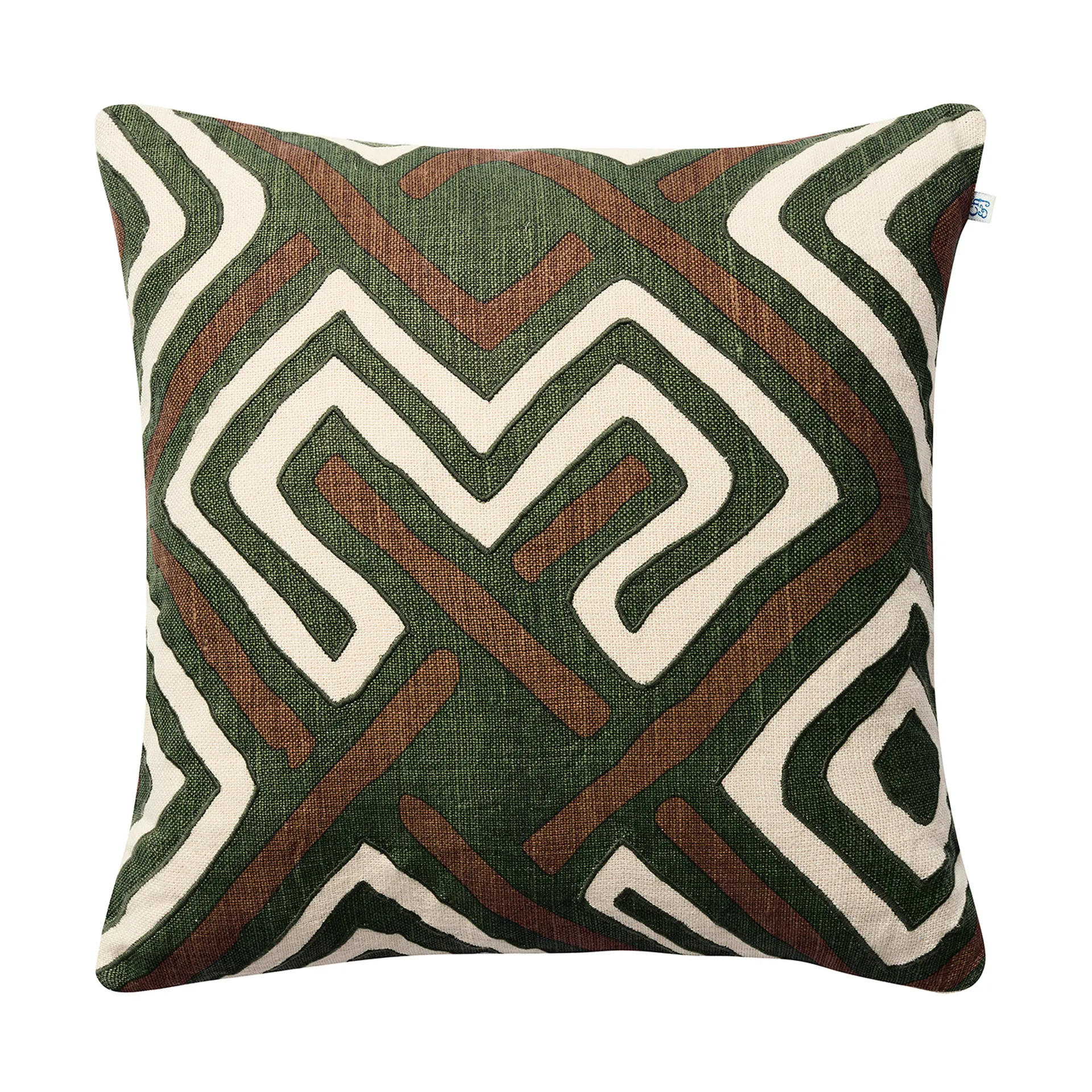 Gujarat kussenhoes 50x50 cm, Taupe-Cactus Green
 Chhatwal & Jonsson