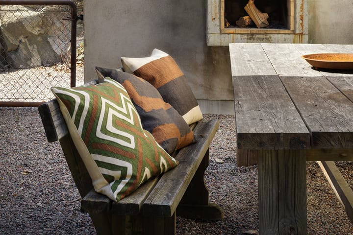 Gujarat kussenhoes 50x50 cm, Taupe-Cactus Green
 Chhatwal & Jonsson