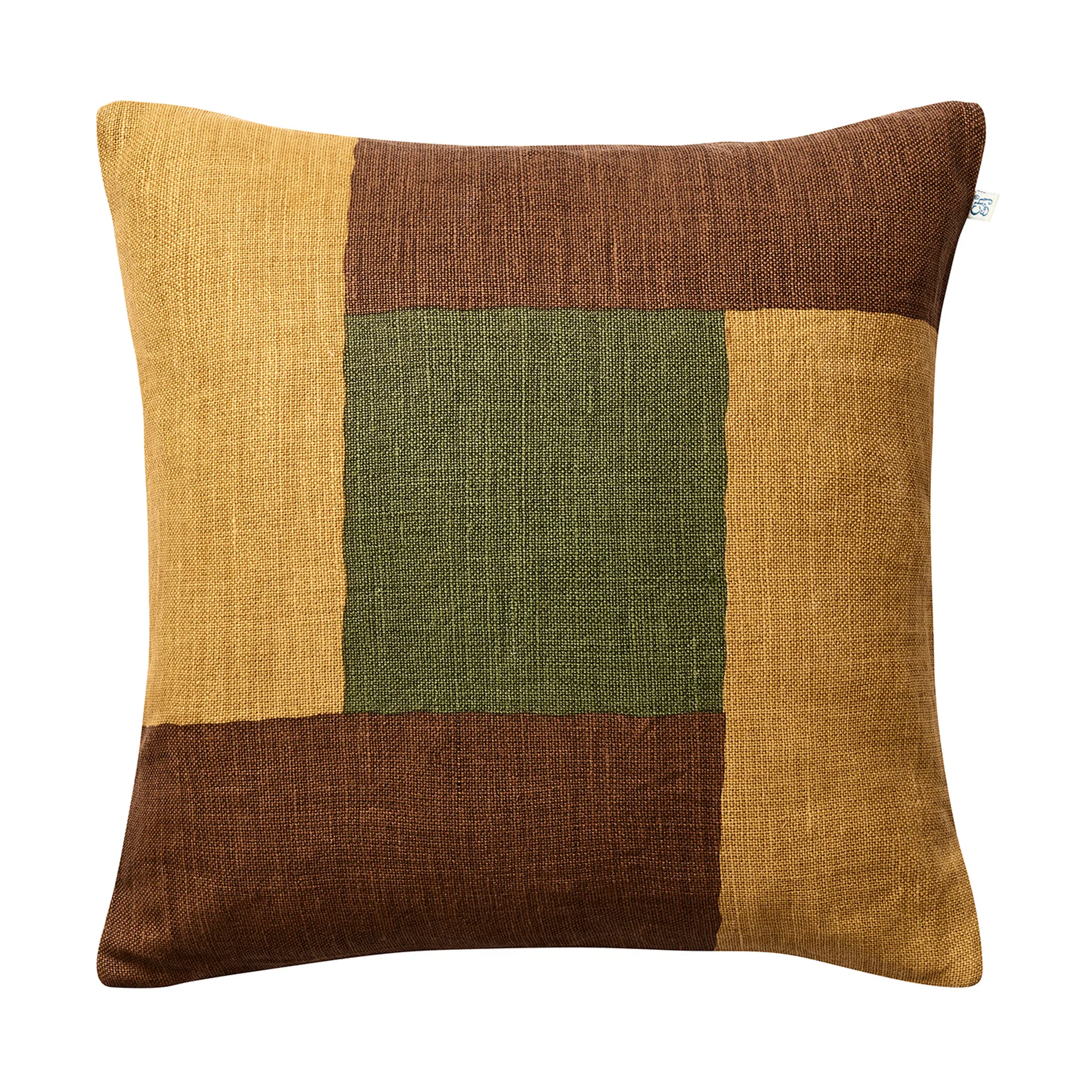Halo kussenhoes 50x50 cm, Taupe-Spicy Yellow-CactusGreen Chhatwal & Jonsson