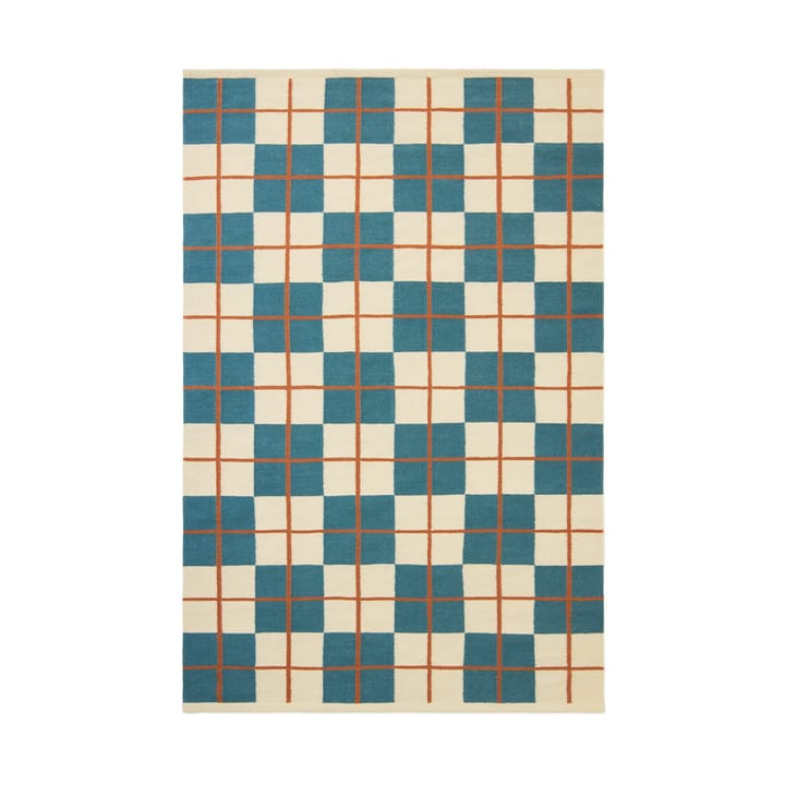 Haveli vloerkleed 180x270 cm - Heaven blue-light khaki-rust - Chhatwal & Jonsson