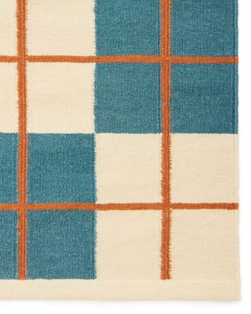 Haveli vloerkleed 180x270 cm - Heaven blue-light khaki-rust - Chhatwal & Jonsson