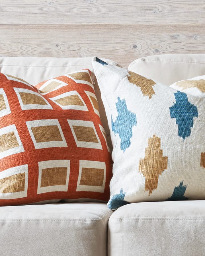 Hira kussenhoes 50x50 cm, Apricot Orange/Khaki Chhatwal & Jonsson