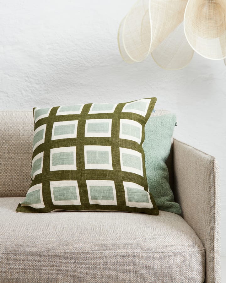 Hira kussenhoes 50x50 cm, Aqua/Cactus Green Chhatwal & Jonsson