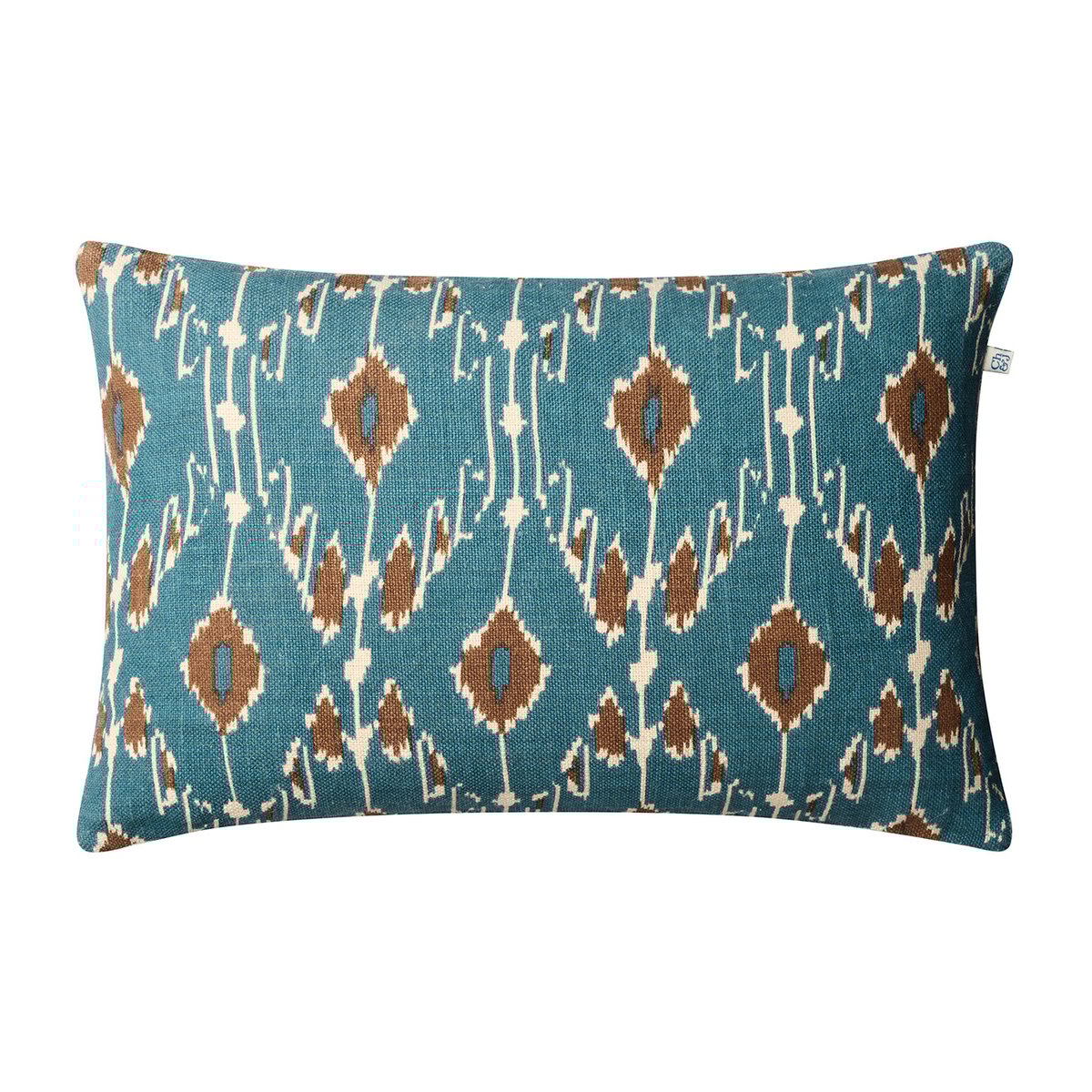 Chhatwal & Jonsson Ikat Goa kussenhoes 60x40 cm Heaven blue-taupe