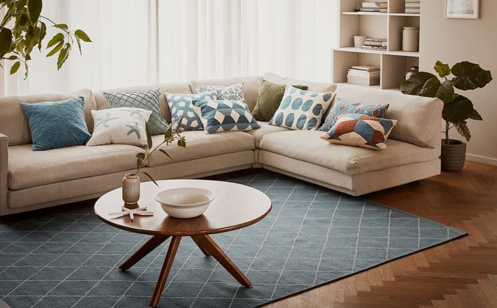Ikat Goa kussenhoes 60x40 cm, Heaven blue-taupe Chhatwal & Jonsson
