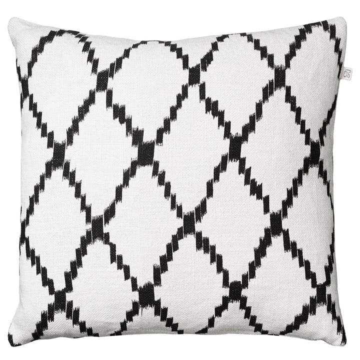Ikat Kerela kussenhoes, 50x50 cm - Gebroken wit-zwart - Chhatwal & Jonsson