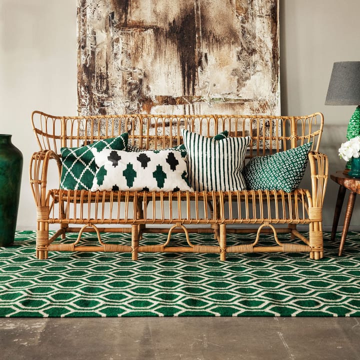 Ikat Kerela kussenhoes, 50x50 cm, Groen-wit Chhatwal & Jonsson