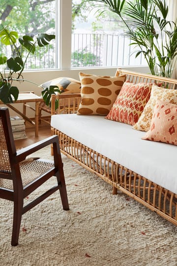 Ikat Madras kussensloop 50x50 cm - Apricot orange-rose - Chhatwal & Jonsson