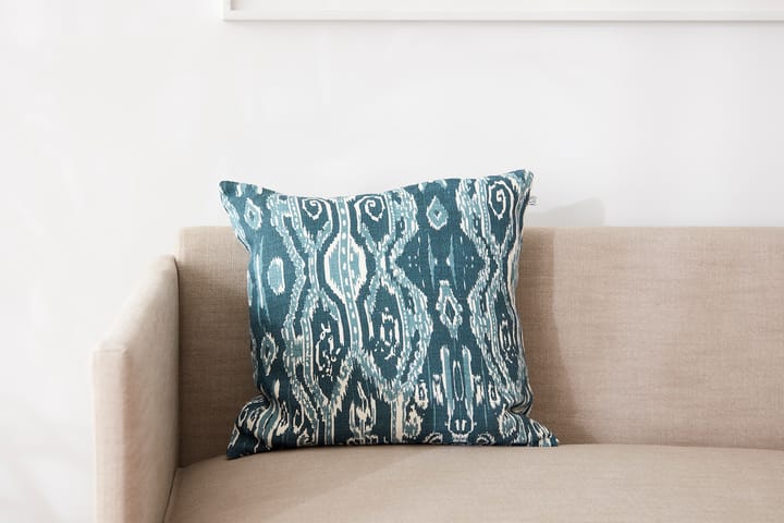 Ikat Madras kussensloop 50x50 cm - Palace blue-heaven blue - Chhatwal & Jonsson