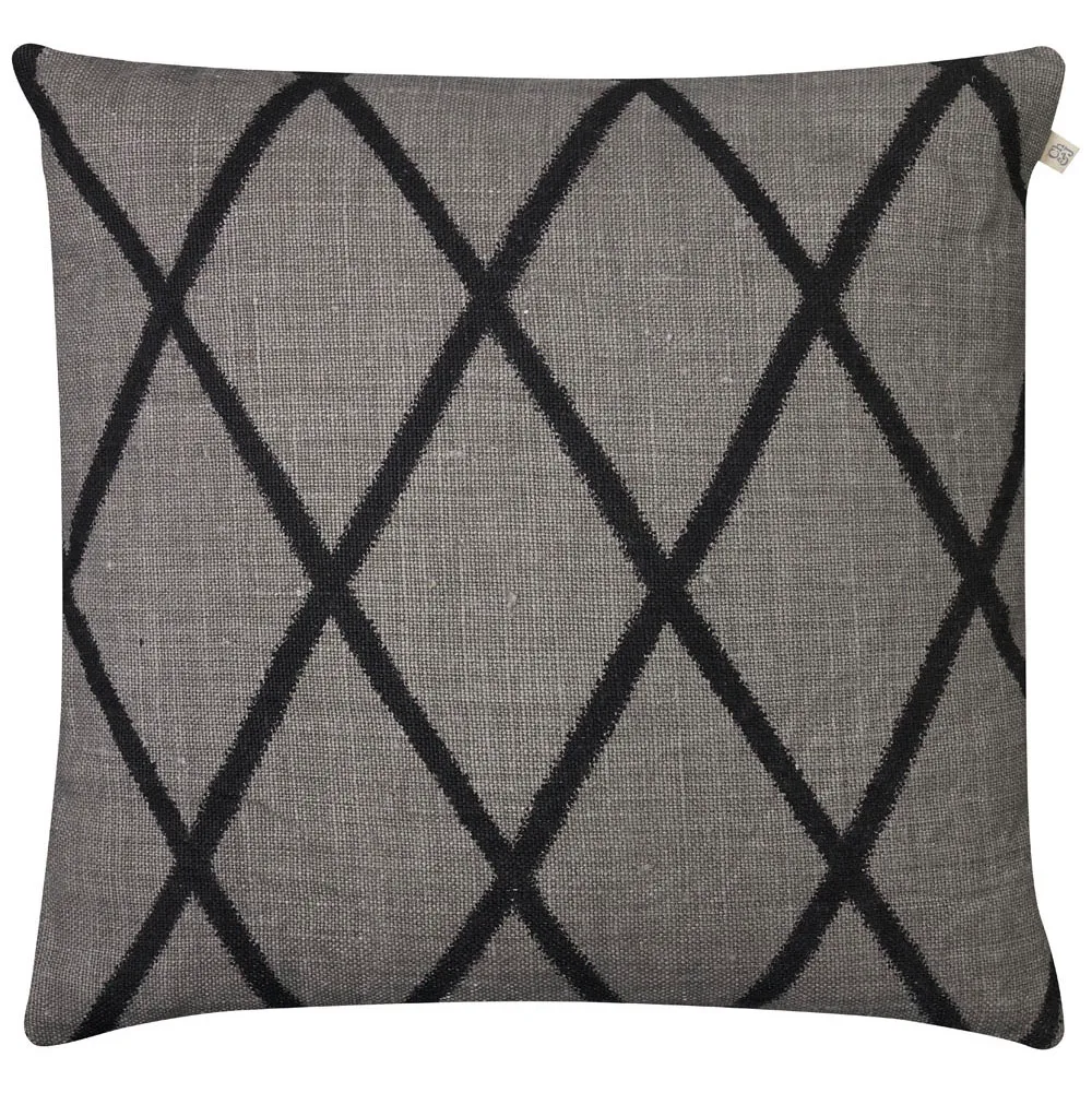 Ikat Orissa kussenhoes, 50x50 cm, Grijs-zwart Chhatwal & Jonsson