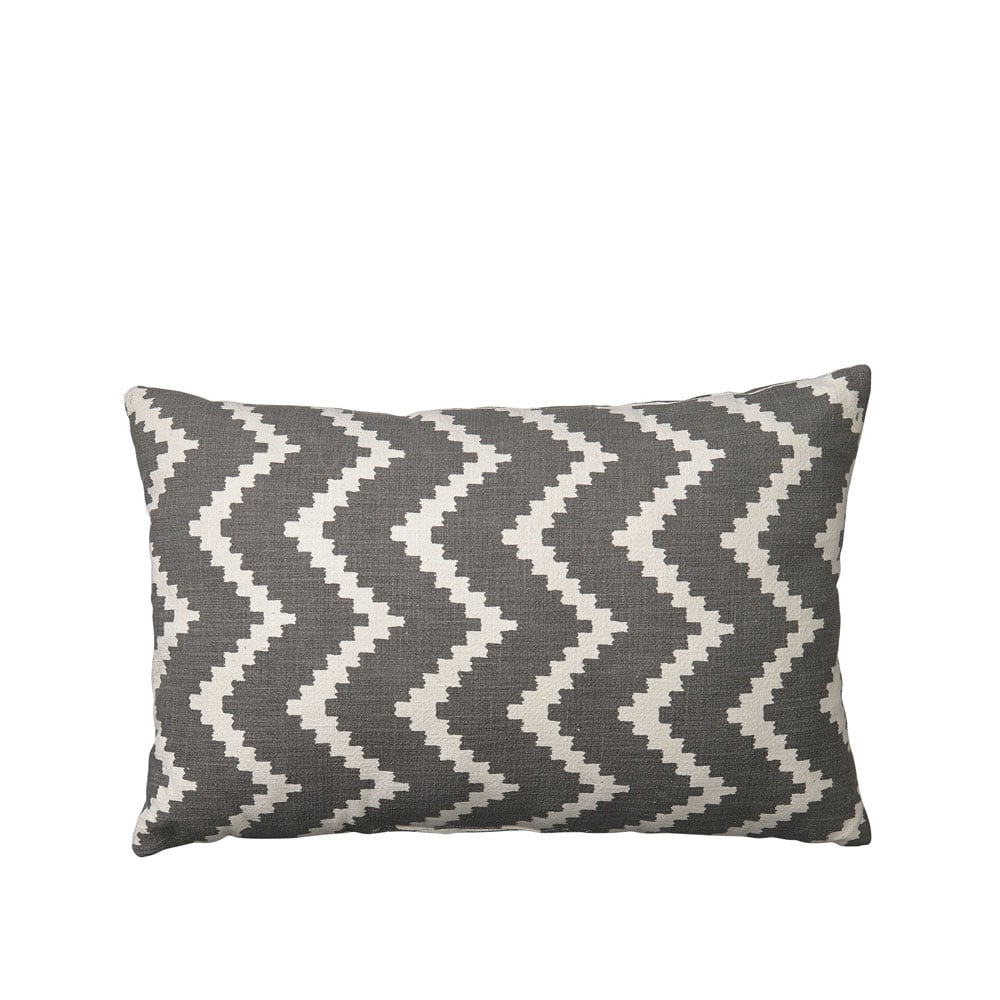 Chhatwal & Jonsson Ikat Sema kussen grey/offwhite, 40 cm
