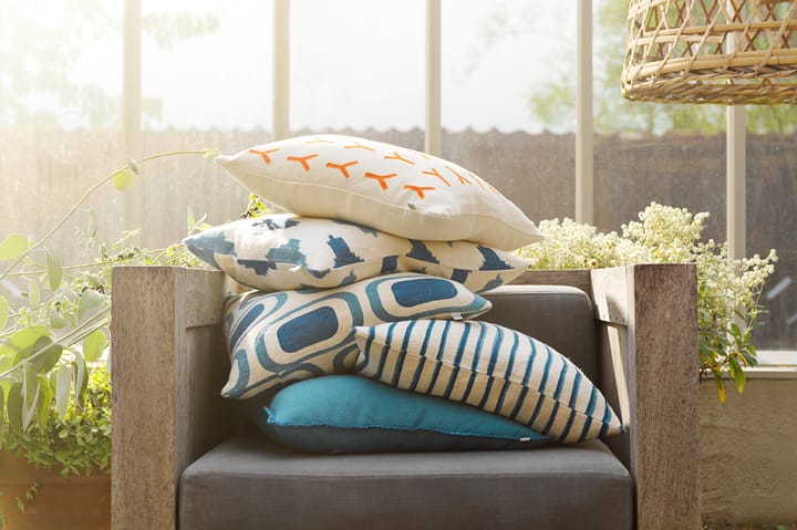 Jaipur Stripe kussenhoes 50x50 cm, Heaven blue-palace blue Chhatwal & Jonsson