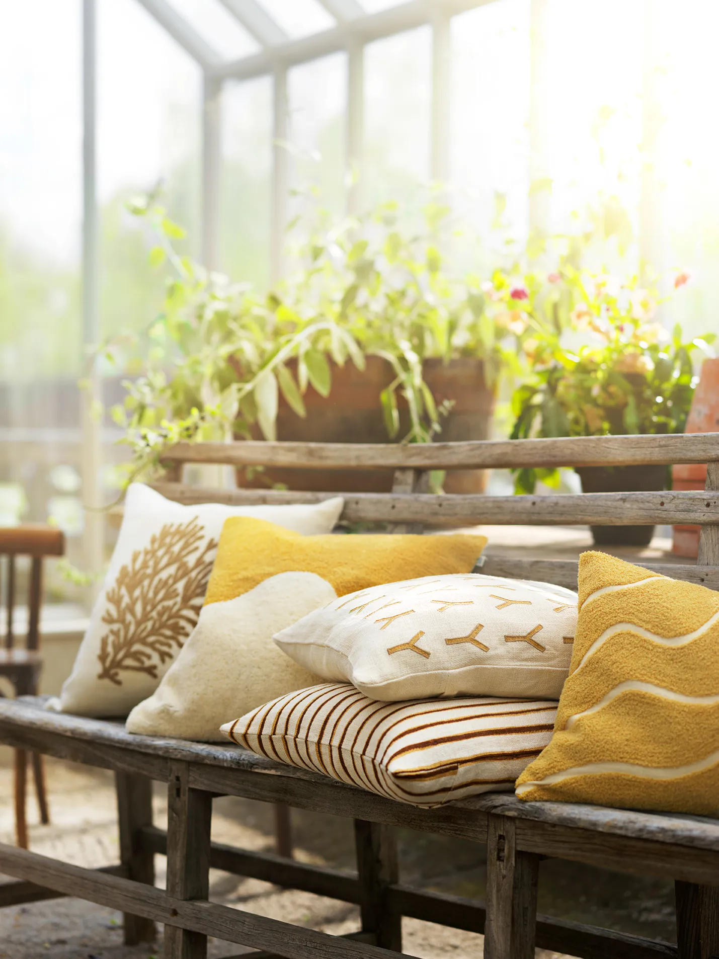 Jaipur Stripe kussenhoes 50x50 cm, Khaki-taupe Chhatwal & Jonsson