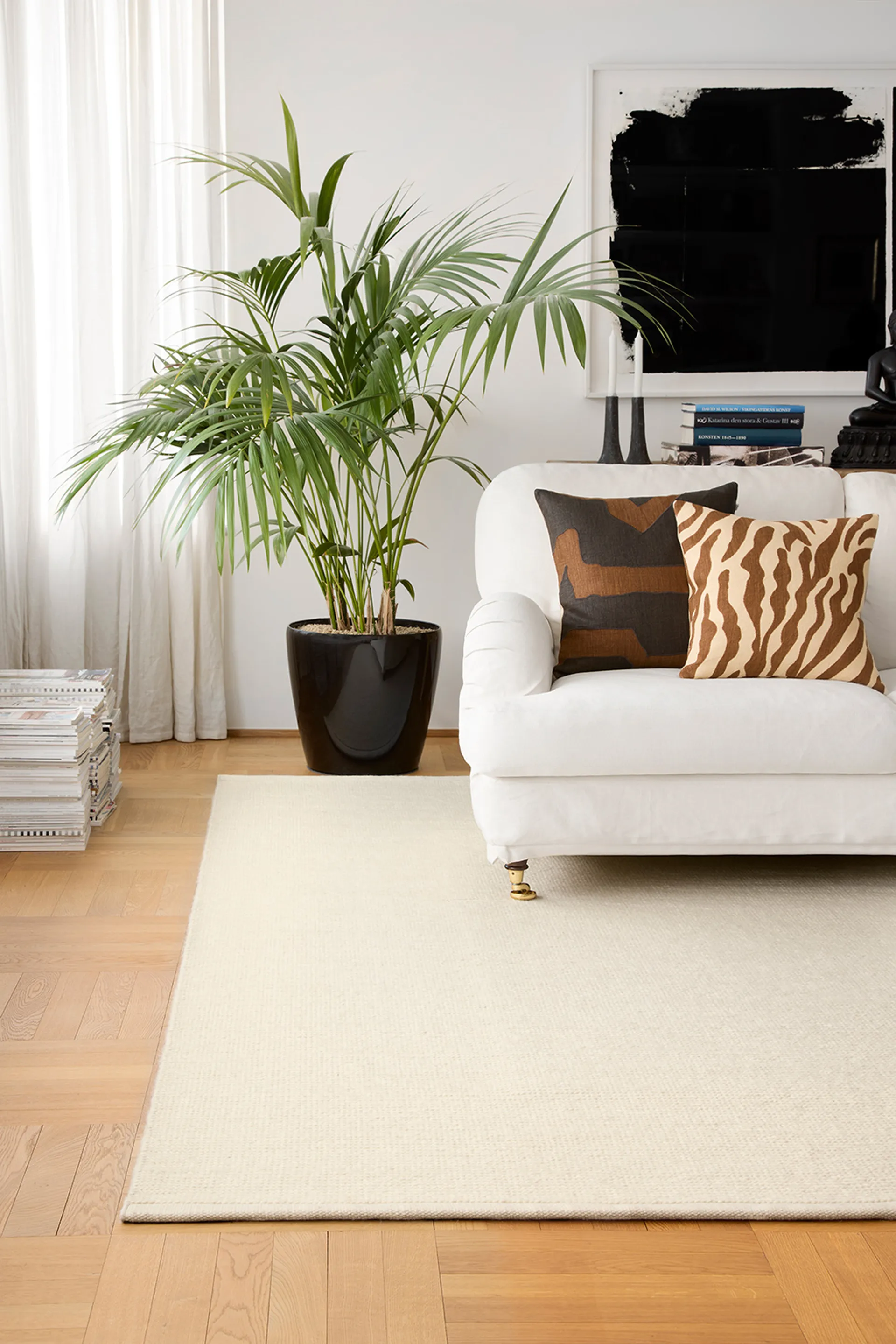 Kashmir wollen vloerkleed, Off White, 170x240 cm Chhatwal & Jonsson