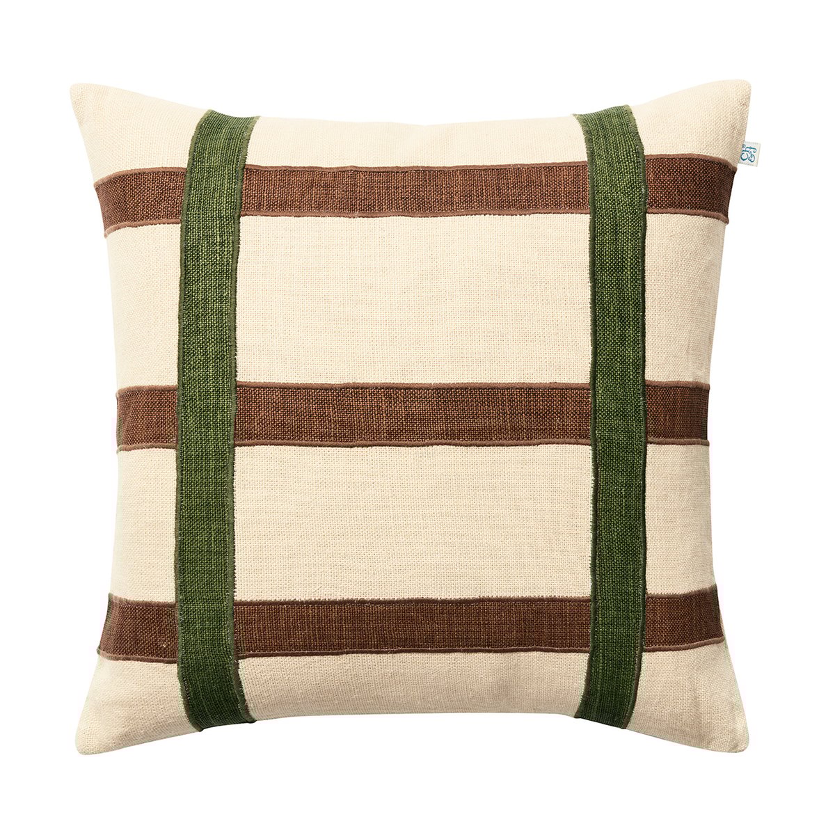 Chhatwal & Jonsson Kiran kussenhoes 50x50 cm Cactus Green-Taupe