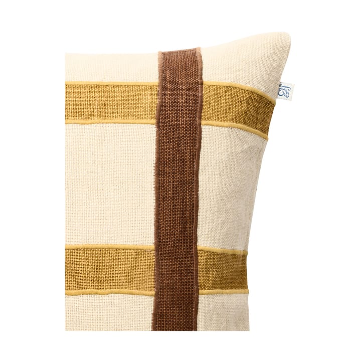 Kiran kussenhoes 50x50 cm - Spicy Yellow-Taupe - Chhatwal & Jonsson