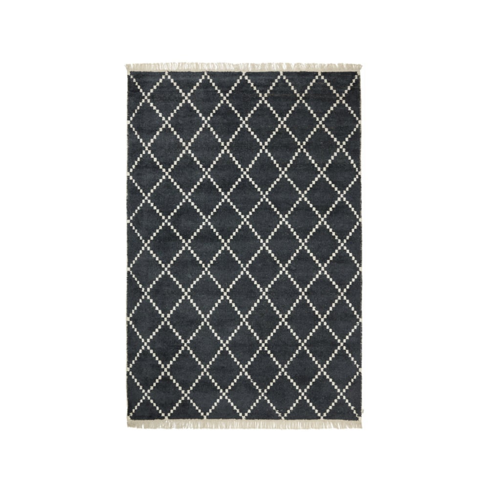 Chhatwal & Jonsson Kochi Vloerkleed black/offwhite, bamboe/zijde, 230x320 cm