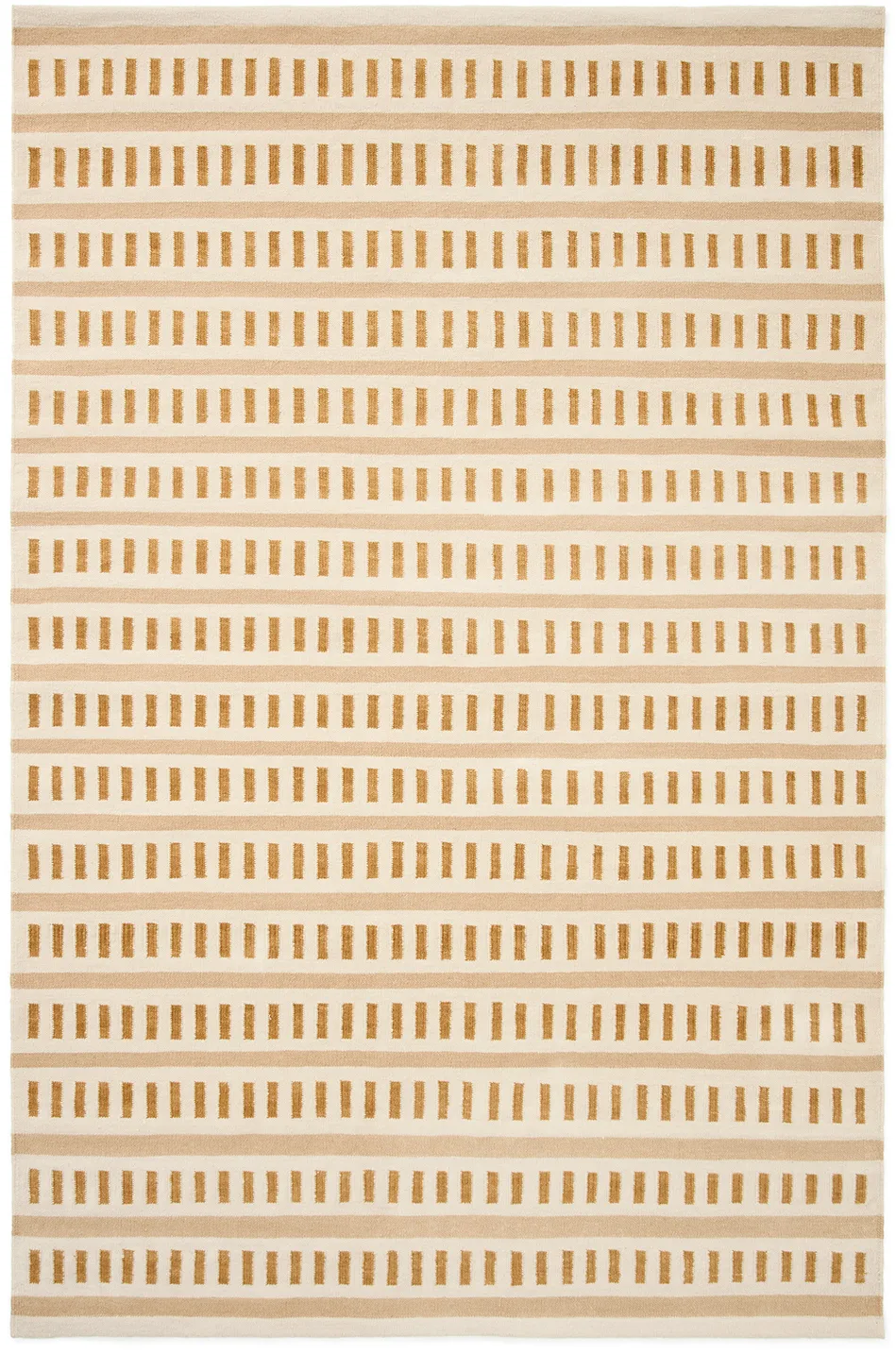 Ladakh wollen mat, Off white-beige-masala yellow, 180x270 cm Chhatwal & Jonsson