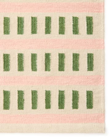 Ladakh wollen mat - Offwhite-green-pink, 180x270cm - Chhatwal & Jonsson