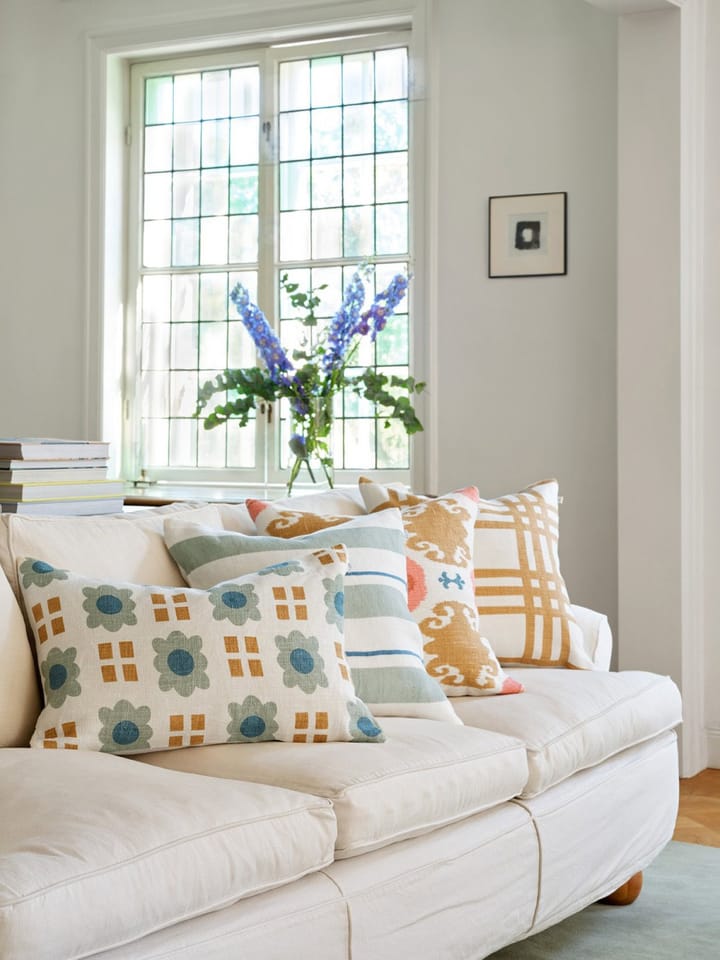 Lalit kussenhoes 40x60 cm, Heaven blue-khaki-aqua Chhatwal & Jonsson